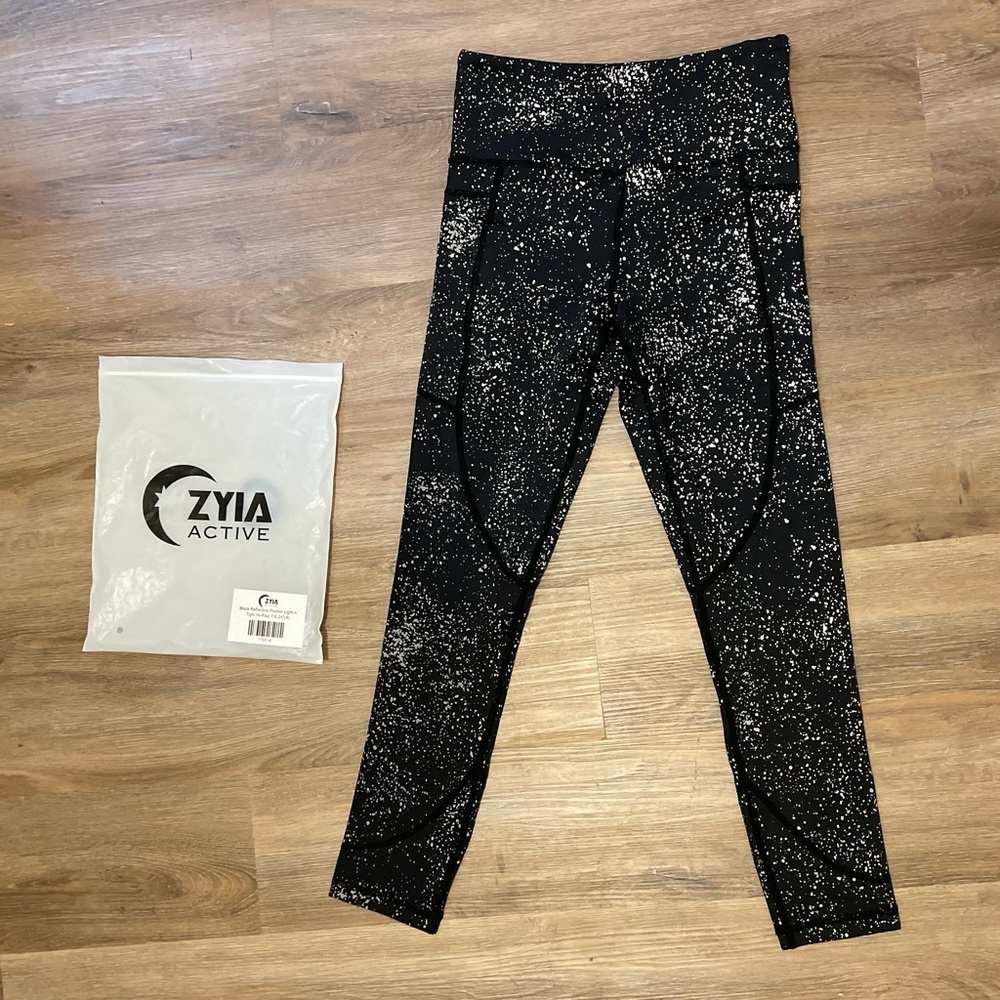 Black Reflective Pocket Light n Tight Hi-Rise 7/8 24” (4)
